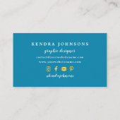 Aquarellfolie mit Gold Visitenkarte (Rückseite)