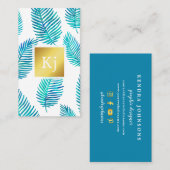 Aquarellfolie mit Gold Visitenkarte (Vorne/Hinten)