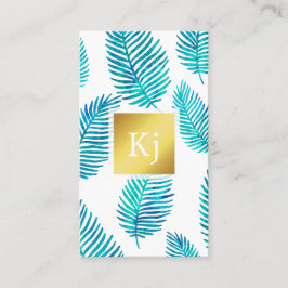 Aquarellfolie mit Gold Visitenkarte