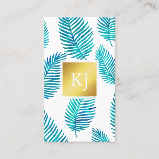 Aquarellfolie mit Gold Visitenkarte (Vorderseite)