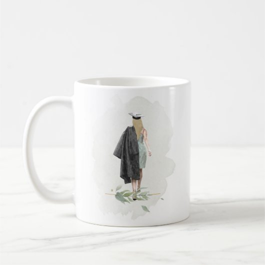 Aquarellfolien-Abschluss Inspiration Zitat Kaffeetasse (Links)