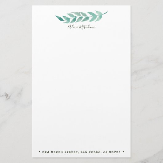 Aquarellfolien ⎢ Personalisiertes Geschirr Briefpapier (Vorderseite)