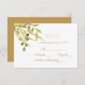 Aquarellfolien RSVP Karte (Vorne/Hinten)