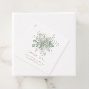 Aquarellfolien Vielen Dank für Ihre Nachricht Name Geschenkanhänger