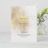 Aquarellformen Rose Glitzer Hochzeit Einladung (Stehend Vorderseite)