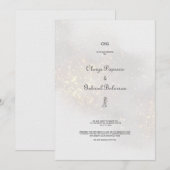 Aquarellformen Rose Glitzer Hochzeit Einladung (Vorne/Hinten)