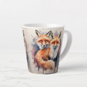 Aquarellfox Duo Milchtasse (Rechte Ecke)