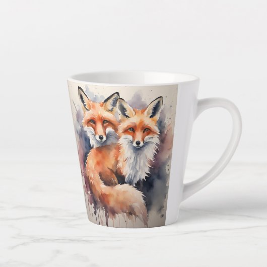 Aquarellfox Duo Milchtasse (Rechts)