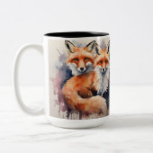 Aquarellfox Duo Zweifarbige Tasse (Links)