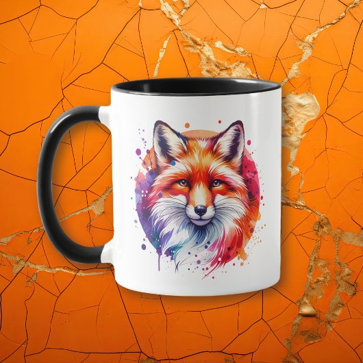 Aquarellfox-Illustration Personalisiert Tasse