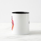 Aquarellfox-Illustration Personalisiert Tasse (Zentrum)