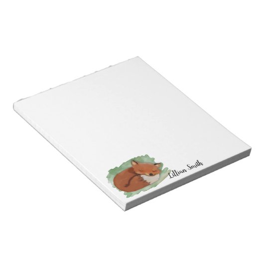 Aquarellfox Notepad Notizblock (angewinkelt)