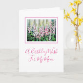 Aquarellfoxhandschuhe Karte (Gelbe Blume)