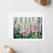 Aquarellfoxhandschuhe Mitteilungskarte (Vorderseite/Rückseite Beispiel)