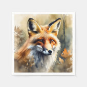 Aquarellfoxportrait Serviette (Vorderseite)