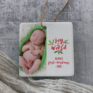 Aquarellfreude an der ersten Weihnachtsfeier des W Keramikornament