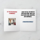 Aquarellfront Neue Zuhause Glückwünsche Karte (Innenseite)