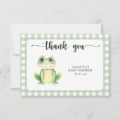 Aquarellfrosch Babydusche Danke (Vorderseite)