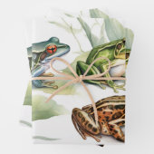 Aquarellfrosch mit tropischen Blume Geschenkpapier Set (Beispiel)