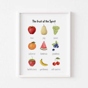 Aquarellfrucht des Spirituosenposters Poster