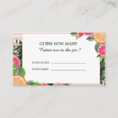 Aquarellfrüchte schätzen die Anzahl der Süssen Begleitkarte (Vorderseite)