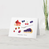 Aquarellfrüchte und Kuchen Vielen Dank Dankeskarte (Vorderseite)