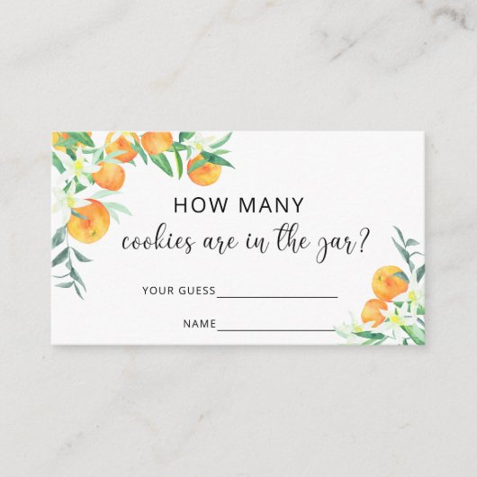 Aquarellfrüchte wie viele Kekse im Glas sind Begleitkarte (Vorderseite)