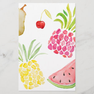 Aquarellfruchtkirschananaswassermelone Briefpapier