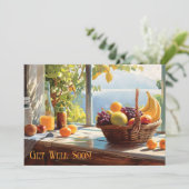 Aquarellfruchtkörbe werden bald gut karte (Stehend Vorderseite)