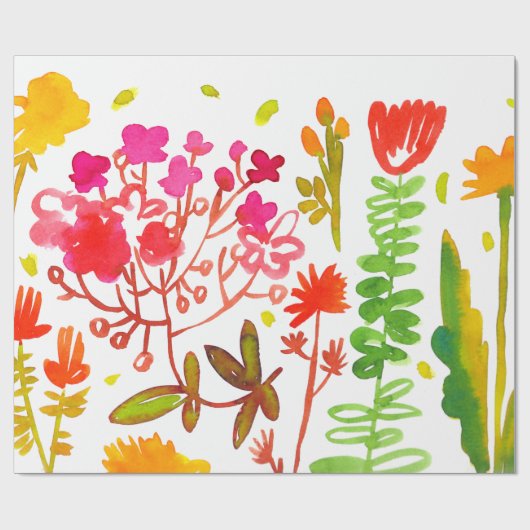 Aquarellfrühling Lech-Packpapier Geschenkpapier (Flach)