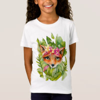 Aquarellfuchs-Blume und Grüne Blätter