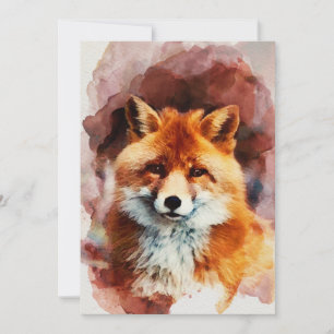 Aquarellfuchs Feiertagskarte