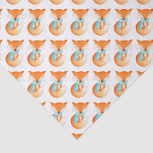 Aquarellfuchs im Schneeweihnachtsseidenpapier Seidenpapier (Ausschnitt)