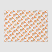 Aquarellfuchs im Schneeweihnachtsseidenpapier Seidenpapier (Vorderseite)