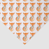 Aquarellfuchs im Schneeweihnachtsseidenpapier Seidenpapier (Ausschnitt)