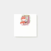 Aquarellfuchs mit Tee und Biskuits Post-it Klebezettel (Vorderseite)