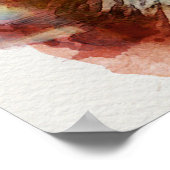 Aquarellfuchs Poster (Ecke)