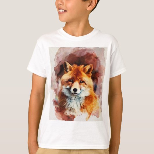Aquarellfuchs T-Shirt (Vorderseite)
