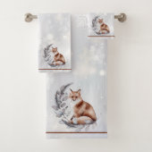 Aquarellfuchs und Schneeurlaub Badhandtuch Set (Insitu)
