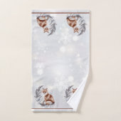 Aquarellfuchs und Schneeurlaub Badhandtuch Set (Handtuch)