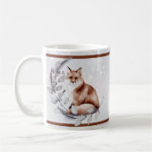 Aquarellfuchs und Schneeurlaub Kaffeetasse (Links)
