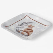 Aquarellfuchs und Schneeurlaub Pappteller (Gewinkelt)