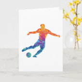 Aquarellfußball Karte (Gelbe Blume)