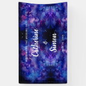Aquarellgalaxie Begrüßungshandschrift Banner (Vertikal)