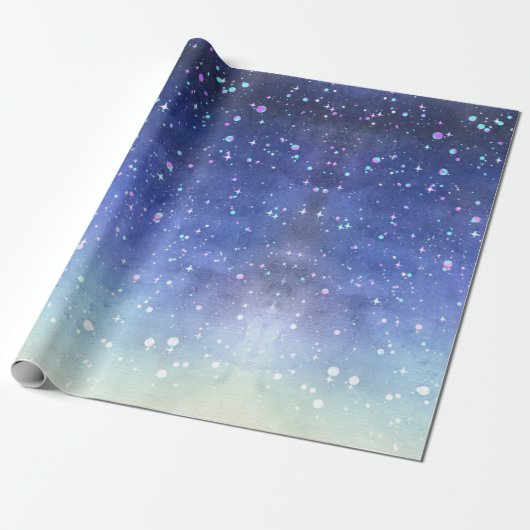 Aquarellgalaxie Geschenkpapier (Ungerollt)