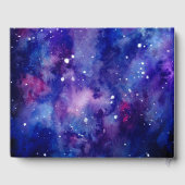 Aquarellgalaxie Handschrift Starry Night Gästebuch (Rückseite)