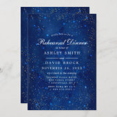 Aquarellgalaxie Kosmische Stars Probe Abendessen Einladung (Vorne/Hinten)