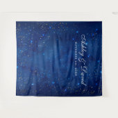 Aquarellgalaxie Kosmische Sterne Foto Hintergrund Wandteppich (Vorderseite (Horizontal))