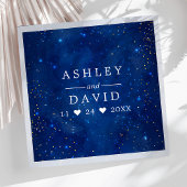 Aquarellgalaxie Kosmische Sterne Hochzeit Serviette