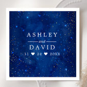 Aquarellgalaxie Kosmische Sterne Hochzeit Serviette